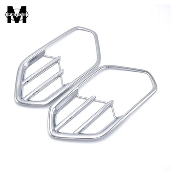 

MONTFORD Accessories For Ford Kuga Escape 2017 ABS Chrome Front Head Fog Light Lamp Cover Bezel Protection Car Styling Trim 2Pcs