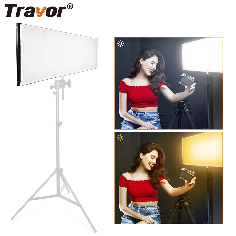 Яркий двухцветный светодиодный светильник Travor FL 1X3A 1x3 '/30x90 см ткань для