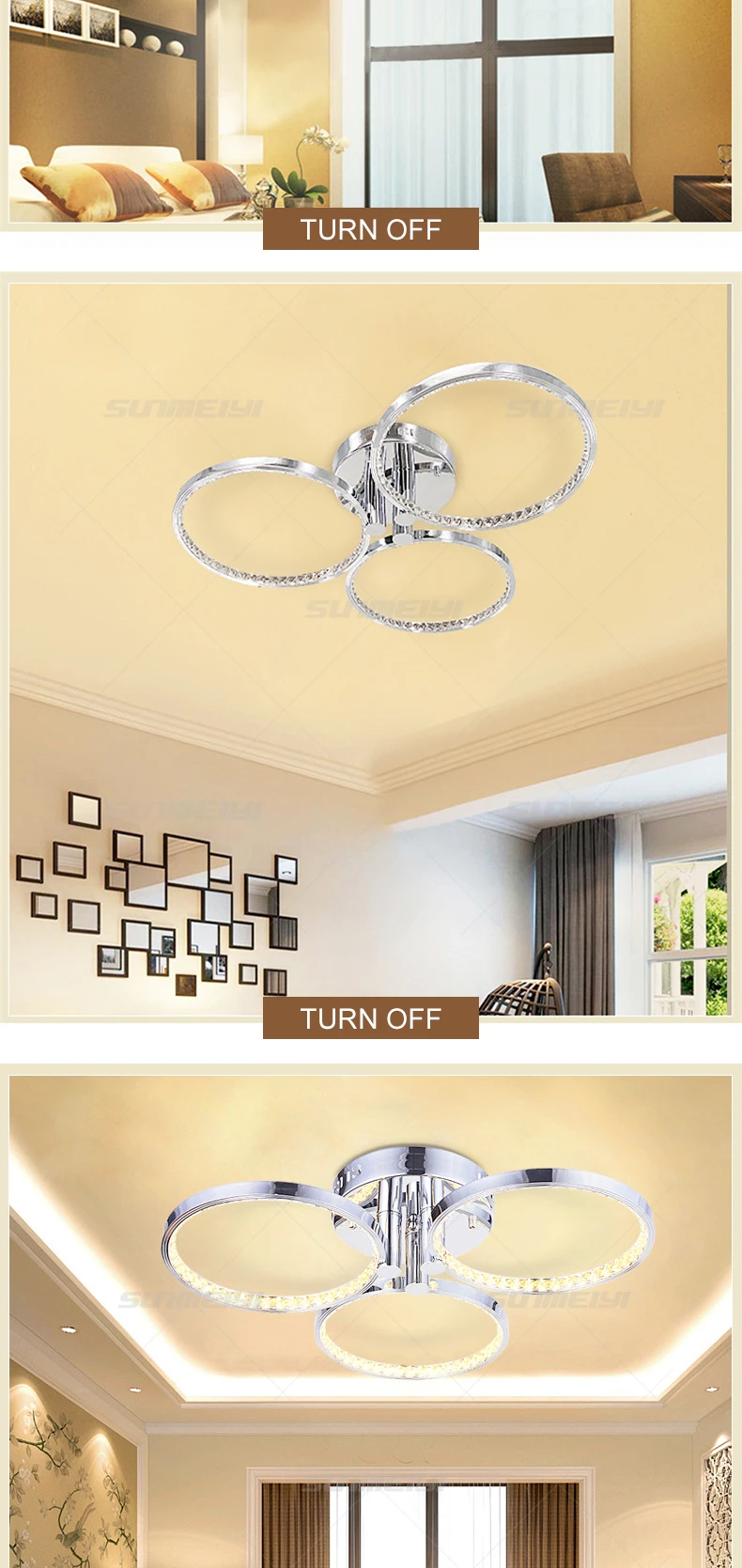 Современный светодиодный потолочный светильник с 3 кольцами, светодиодный потолочный светильник, современный, для гостиной, кухни, спальни, потолочный светильник ing deckenleuchten