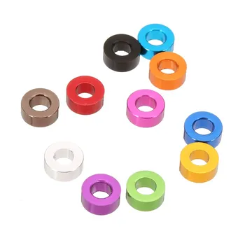

SULEVE New 10Pcs/Set M3AN3 M3 Aluminum Alloy Thickening Flat Grommet Gasket Washer Spacers for FPV RC Multi-color Colorful blue