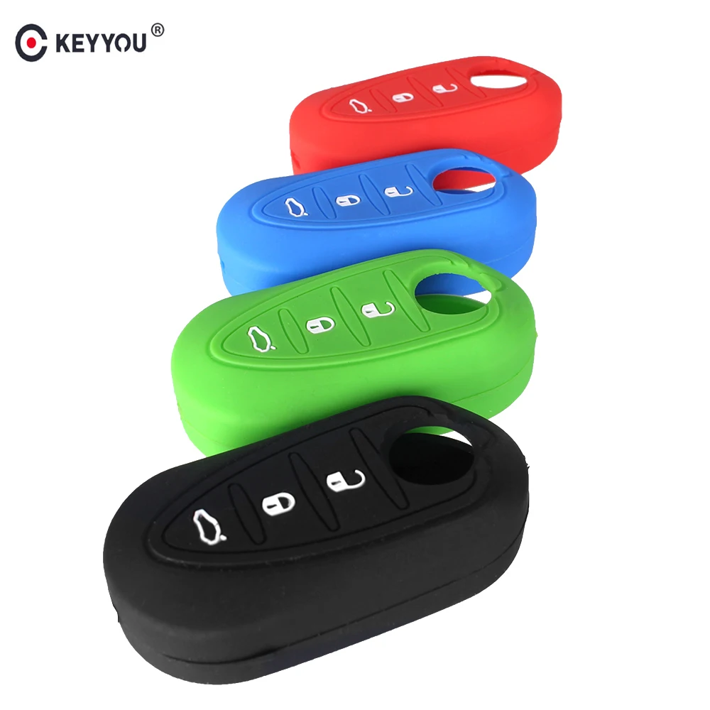 Buy KEYYOU Silicone Rubber Car Key Cover Case Fit For