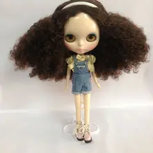 Обнаженные куклы коричневый кудрявый волос фабричная кукла, модная Кукла подходит для DIY Изменить игрушка BJD для девочек