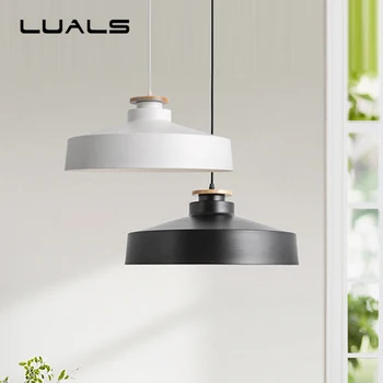 

Contracted Modern Lamp Bedroom Restaurant Pendant Lamp Nordic Metal Led Pendant Lights Creative Lid Home Lighting