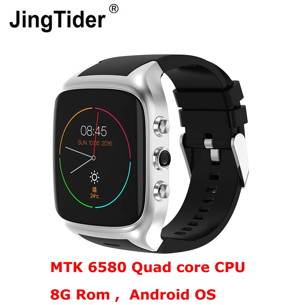 

Android Smartwatch Smart Watch Phone X02S MTK6580 Quad core 8G ROM 3G WCDMA WIFI GPS 2.0MP Camera Bluetooth 600 mah battery