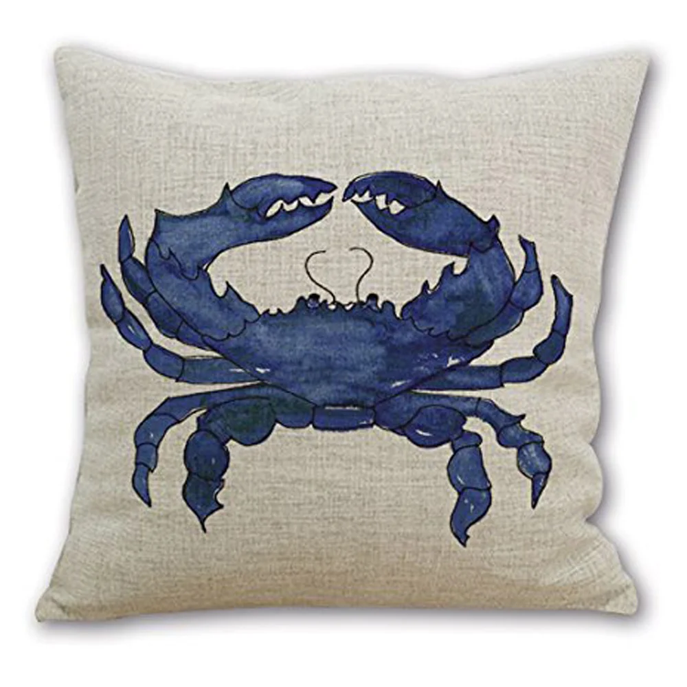Blue Crab Dinner Plate Golden Rabbit Casual Dinnerware Kitchen Blue Crab Cubicle Wall Decoration Belly