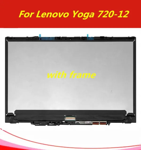 

For Lenovo Yoga 720-12IKB 81B5 Yoga 720-12 720 12 Full HD LCD Screen Touch Digitizer Glass Assembly+Bezel 5D10P94922 B125HAN02.2