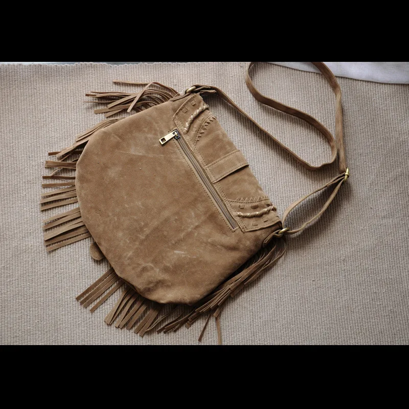 Винтажные женские сумки с бахромой и кисточками, сумка через плечо, сумки-мессенджеры из искусственной замши, бохо хиппи, цыганский стиль, этнический стиль Ибицы