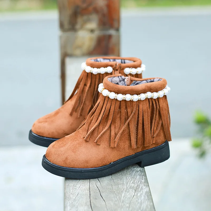 Suède kinderen Martin Laarzen Pluche Meisjes Laarzen Fringe Meisjes Laarzen  Kids Snowboots Maat 27 37|fringe girls boots|children martin bootsgirls  boots - AliExpress