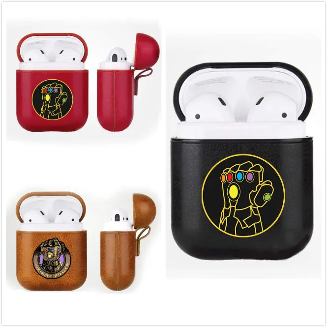 Marvel Thanos анти герой PU кожаный Airpods чехол Bluetooth беспроводная гарнитура защитный для