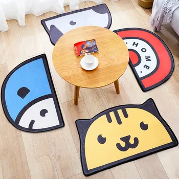 

Semi-circle Home Doormat For Bathroom Carpets Rugs Soft Rebound Thicken Bath Mat Toilet Absorbent Rug Floor Decor Tatami badmat