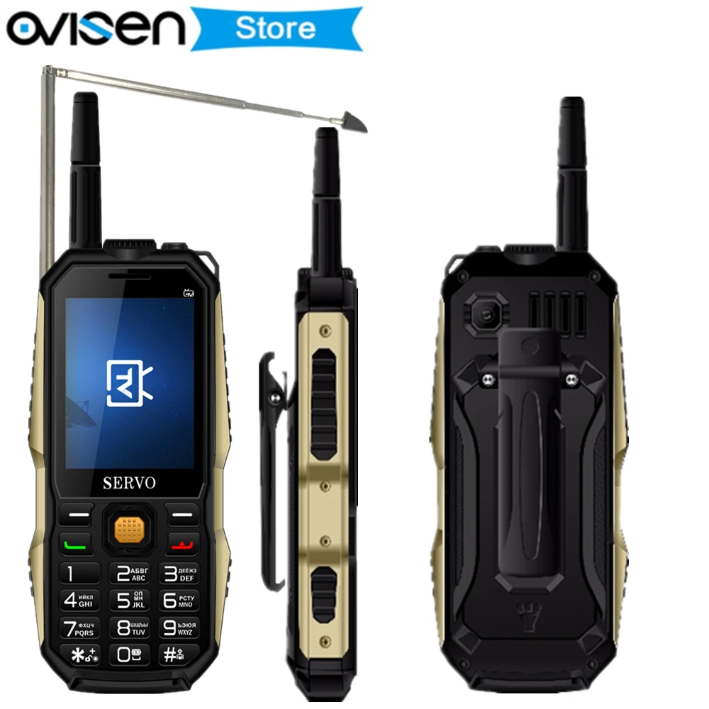 

Tri 3 SIM Card GPRS Antenna Analog TV Mobile Phone SERVO P20 Magic Voice Change Laser 4000mAh Big battery Power Bank Cellphones