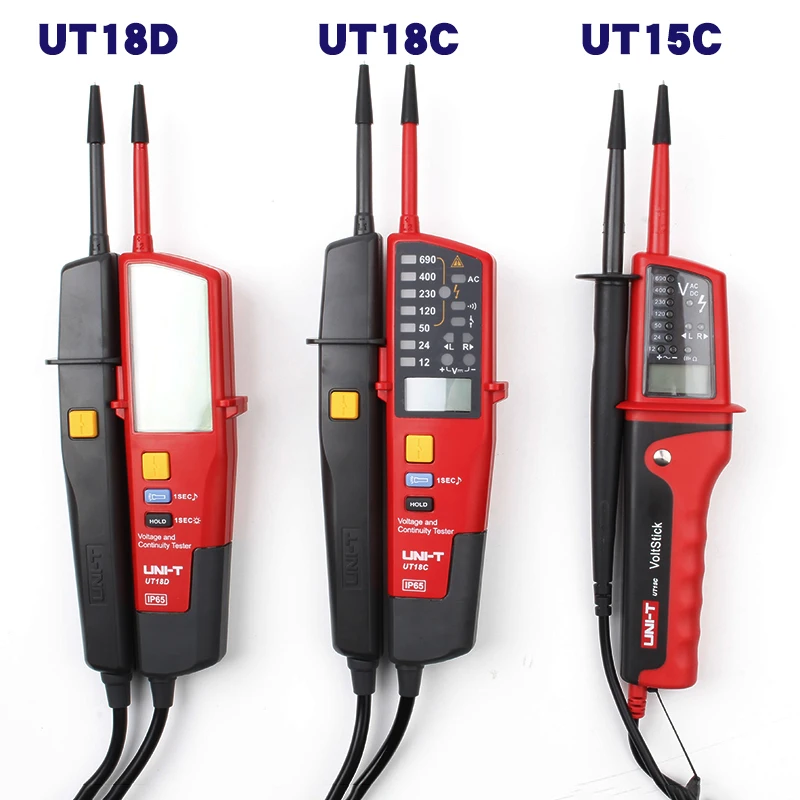 

UNI-T UT15C UT18C UT18D Waterproof Digital Voltage Meter 24V~690V AC DC Voltage Testers LCD Display Auto Range Phase Rotation