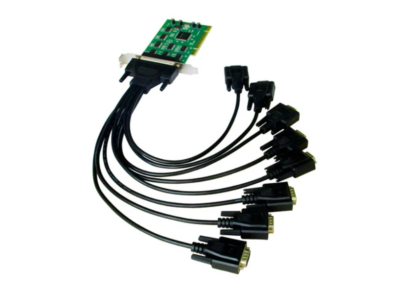 

PCI-E to Serial Card 1 Female 8 RS232 DB9 Male Spliiter Adapter Cable COM Port & 50cm