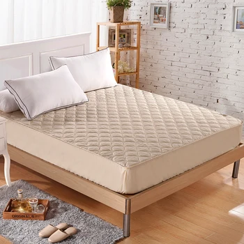 

Quilted cotton Ftted sheet set Brown Gray Pink color Bedpread set with elastic band bed linen bedsheet 90/120/140/150/160X200
