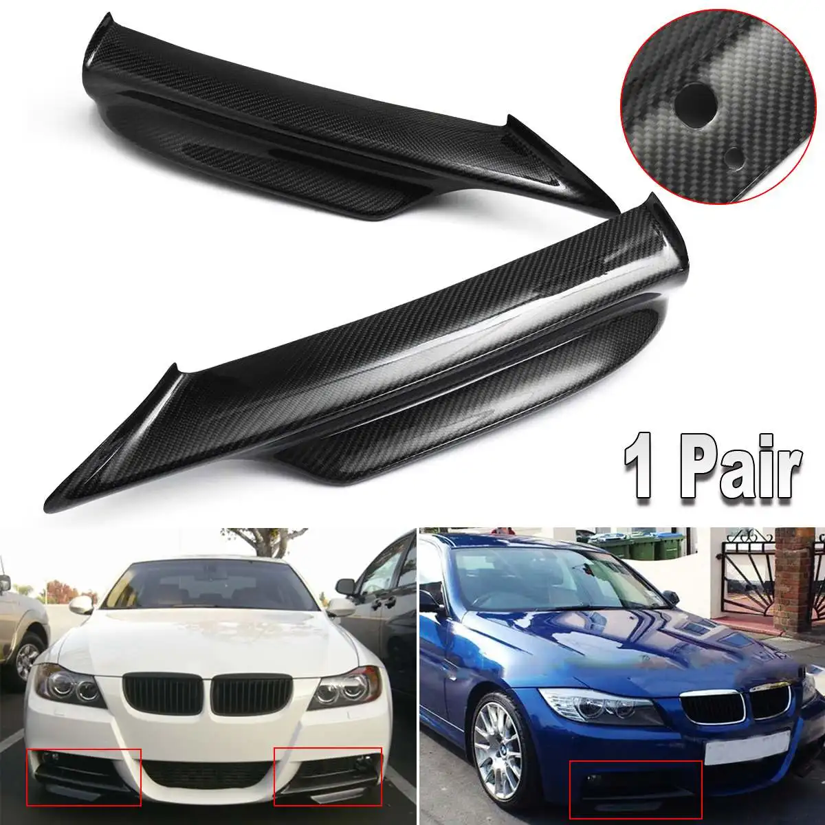 

Carbon Fiber Front Bumper Splitter for BMW 06-08 E90 E91 3 Series M Tech Bumper Auto Replacement Exterior Parts Bumper Model