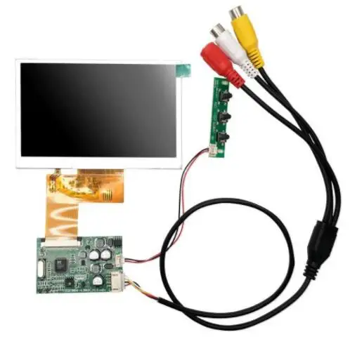 full kit 4,3 дюймовый ЖК-дисплей RGB 480(RGB) x272 с av-модулем платы Водителя комплект монитор для автомобиля AV цифровая фоторамка многофункциональная - Цвет: full kit