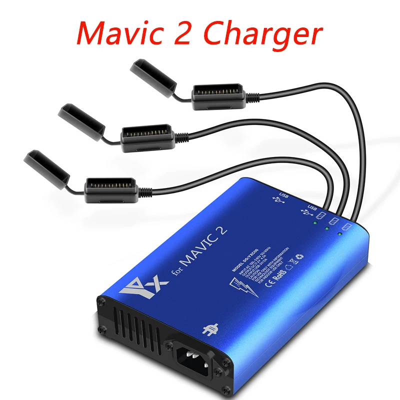 

5-in-1 DJI Mavic 2 Charger Hub Battery Parallel Charging Hub Mavic 2 Pro/Zoom Fast Charger USB Controller Charger Accessories