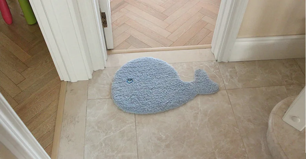 Детский нескользящий коврик из микрофибры в форме дельфина|rug carpet|carpet for kidsfloor rugs |