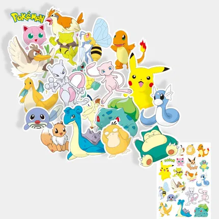 

20pcs Pokemon Pikachu Sticker Notebook Luggage Suitcase Sticker