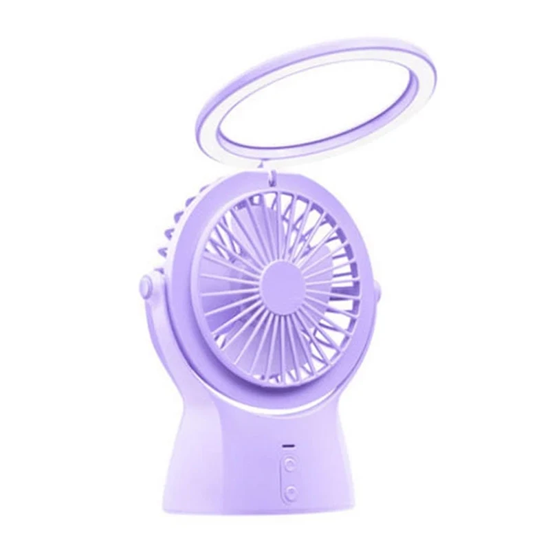 Purple Портативный usb-вентилятор гибкий светодиодный светильник 3 Скорость Регулируемый кулер мини-вентилятор Удобный маленький стол настольный USB вентилятор охлаждения для офиса - Цвет: Purple