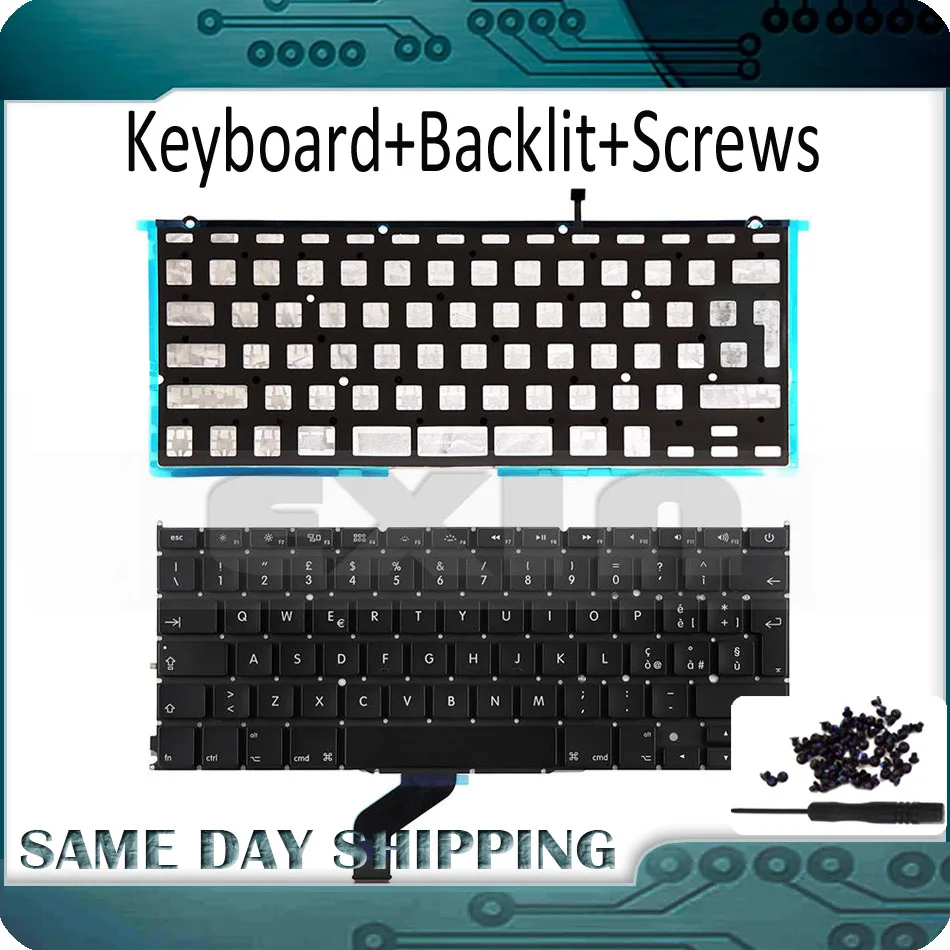 

New for Apple Macbook Pro Retina 13" A1425 Italy Italian Keyboard w/ Backlight Backlight Replacement 2012 2013 Year
