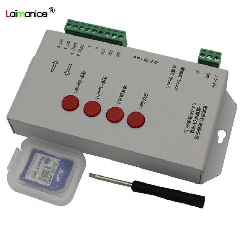 T 1000S SD Card LED RGB Controller 2048 Pixel Led Control Support