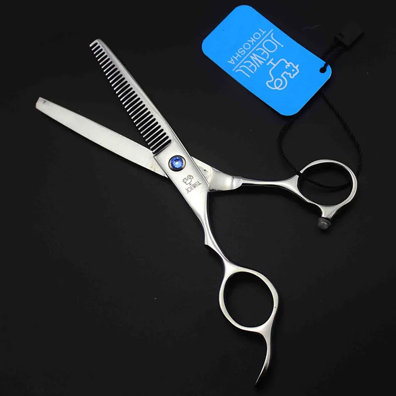 6 дюймов для левшей Прямая резка филировочные ножницы парикмахерский стиль клипер Парикмахерская поставка ножницы Клипер левый удобный - Цвет: Thinning scissor