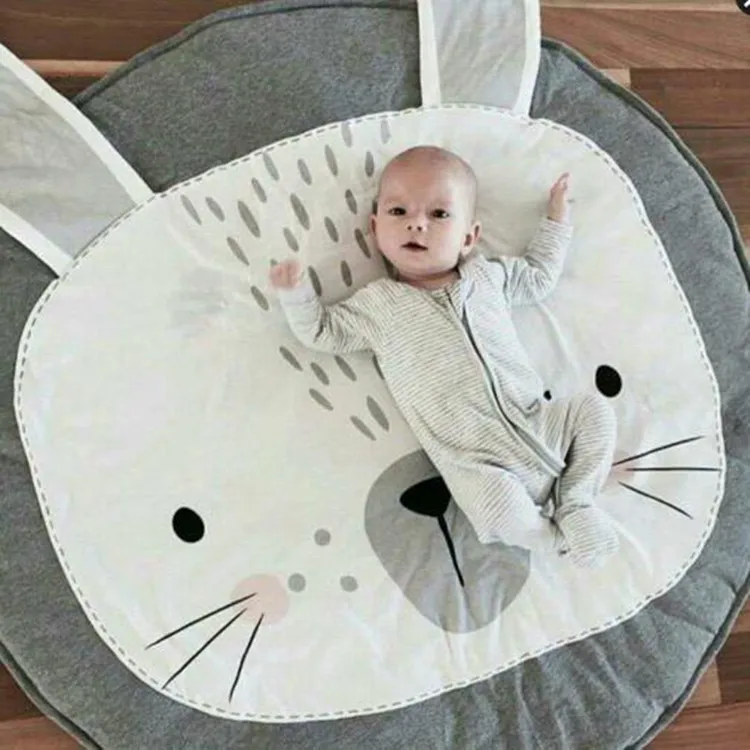 

kawaii baby play mat Bunny rug bear cart cover air conditioning rabbit blanket children's room decoration muslin swaddle