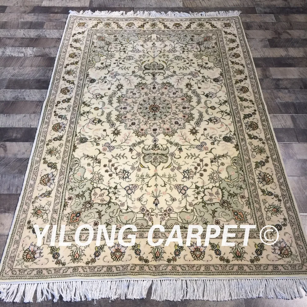 Yilong 4'x6' handknotted китайский Восточный домашний Роскошный Коврик хорошего качества ручной работы ковёр из шелка и шерсти(WY2076S4x6