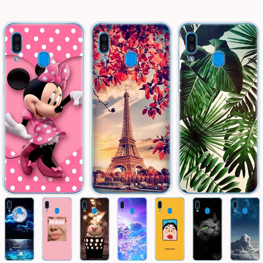 

For Samsung A30 Cover phone case cover for Samsung Galaxy A30 A 30 SM-A305F A305F A305 Case bumper Silicone Soft TPU coque paint