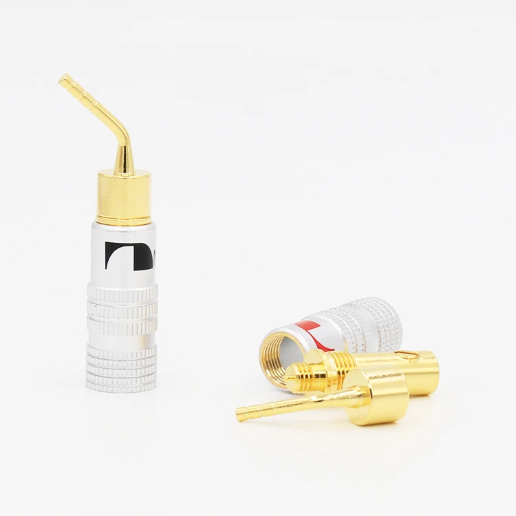 8 шт. высококачественные золотые штыри для динамика 24 К 2 мм|connector 2mm|connector plugconnectors