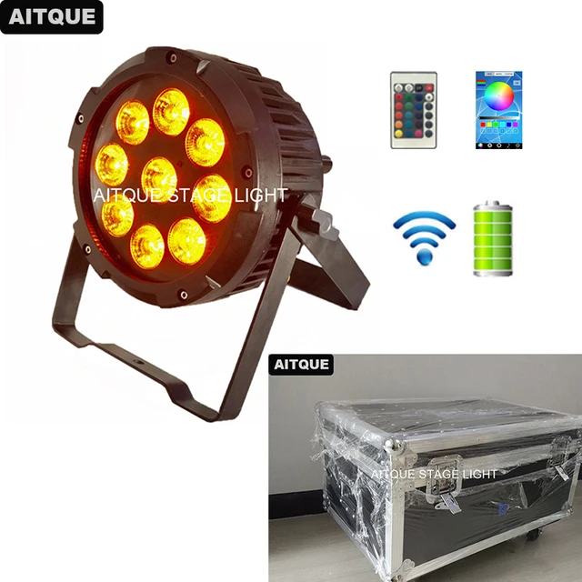 $US $2000.00 8pcs/CASE Architectural light akku led par 9x12w rgbwa uv waterproof led battery par smartphone led