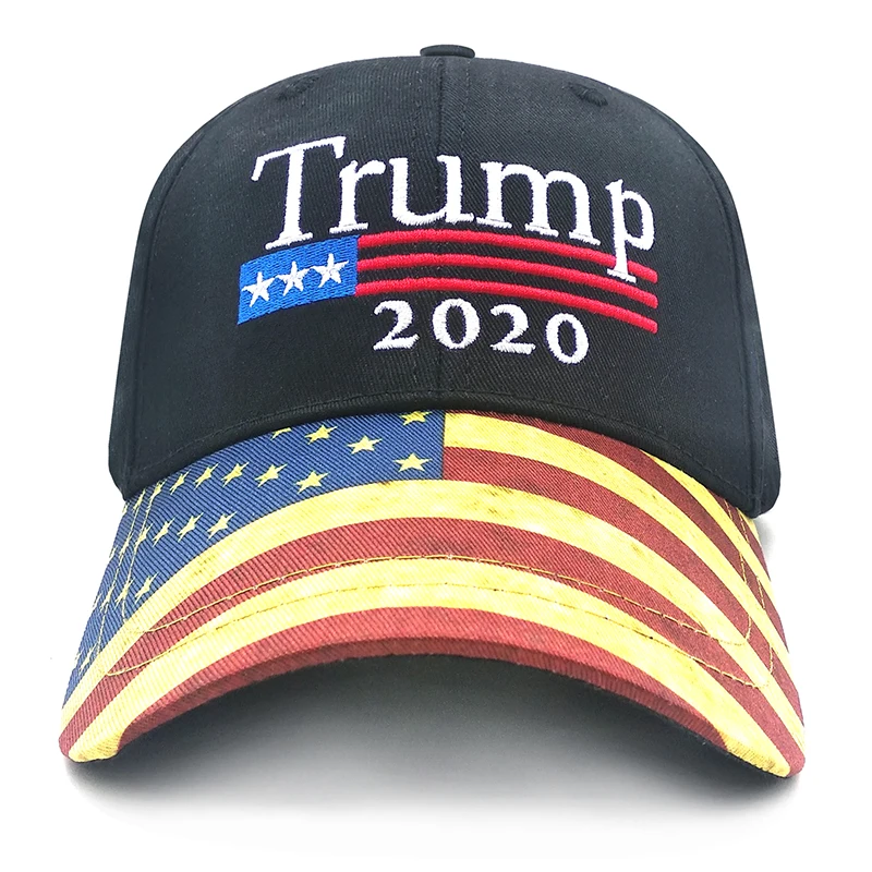 Новая Винтажная Кепка Trump 2020 бейсболка с флагом США мужская и женская вышивкой
