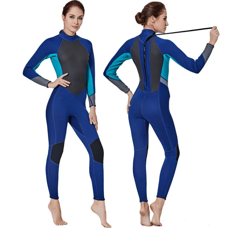 3mm Neoprene Wetsuit Scuba Diving Suit Long Sleeved Warm Swimsuit Surf ...