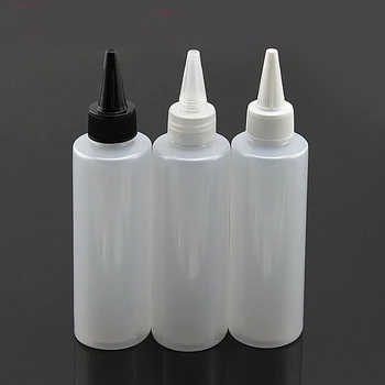 

Hot Cosmetic Bottles with Flat Shoulder And Pointed Cap Heathy PET Sample Dispenser Dropper Capacity 150ml 50PCS