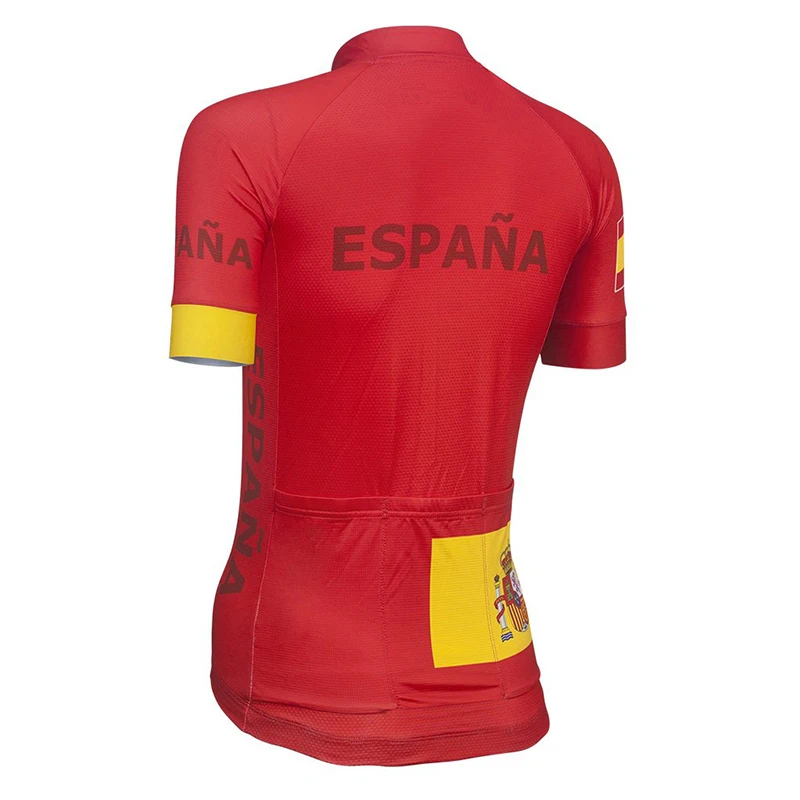 Испанская женская новая летняя велосипедная майка, красная велосипедная одежда, велосипедная, горная, гоночная одежда, дышащая, на заказ