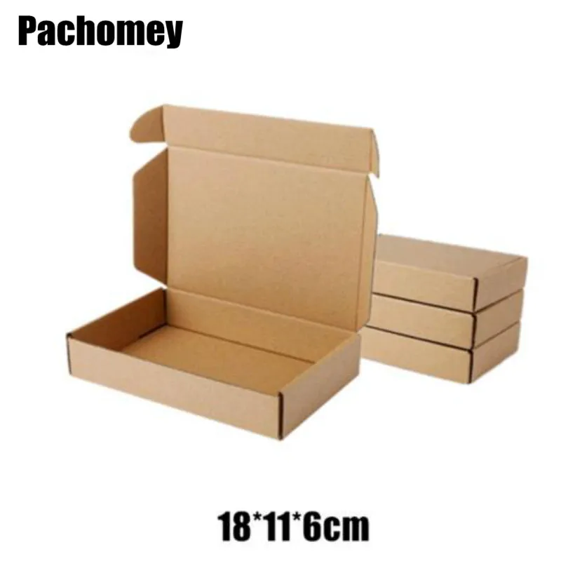 

Retail 18*11*6cm 10pcs/lot Brown Paper Kraft Box Gift Packing Boxes Packaging Storage Kraft Paper Boxes Mailing Box PP773