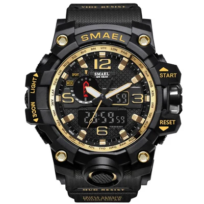 New brand men's digital sports watch men's G waterproof sports watch military watch men's luxury quartz digital watch - Цвет: Золотой