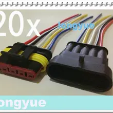 Longyue 20 комплектов 5 Pin водонепроницаемый Электрический провод разъем мотоцикл автомобиль морской 10 см