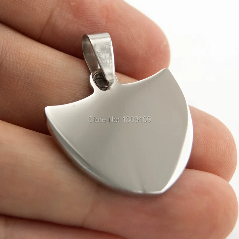 50pcs shield Pendant burnish polished jewelry diy Necklace fittings