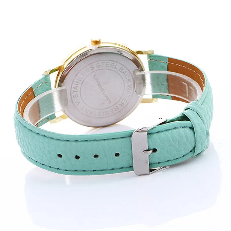 Women's watches casual watches Neutral Map Pattern Fashion watch band leather Quartz Wrist Watch clock relogio feminino M16  (1)