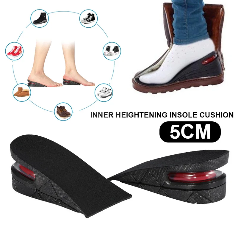 

Black Comfortable Increase Insole Sports Arch Support Shoe Lift Silica Gel Insole Dropshipping