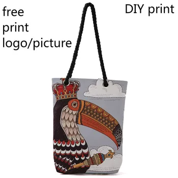 

Canvas bag logo photo customized handbag canvas bag pattern picture print cloth tote bag women advertising students handbag