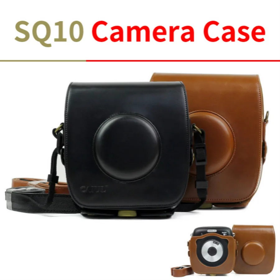 For FUJIFILM Instax SQUARE SQ10 Camera Bag Vintage PU Leather Case Instant Shoulder Bag With Strap