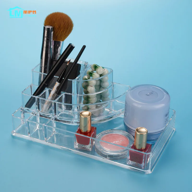 LIYIMENG Desk Organizer Makeup Storage Desktop Jewelry Box Acrylic Drawer Boxes Home Diy Decor Collection Tin Rouge Container | Дом и сад