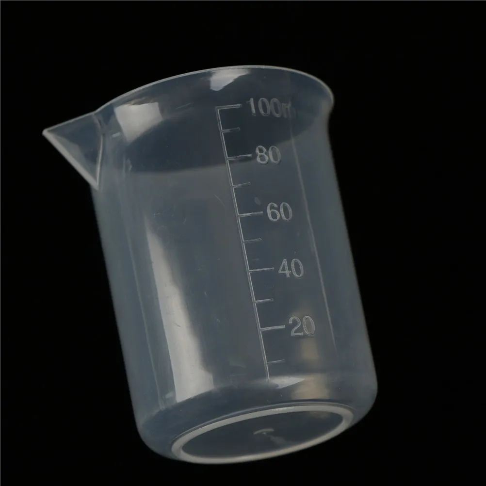 2 шт 100 мл, пластиковые прозрачные стаканы, набор градуированных боросиликатный мерный стакан, школьные лабораторные принадлежности