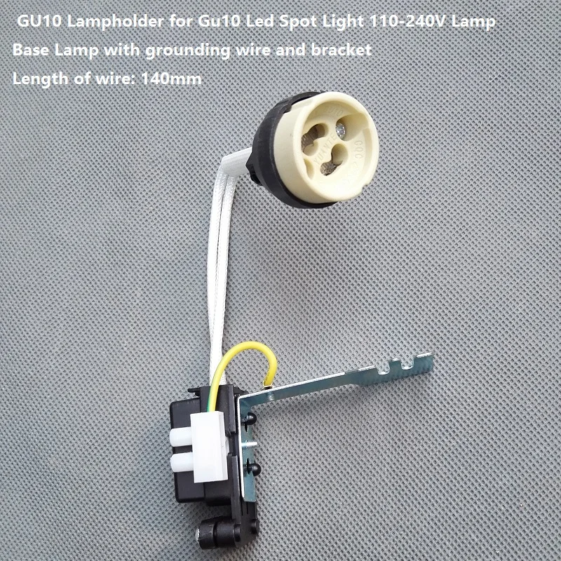 10 pieces/lot GU10 ceramic lamp Socket base lampholder with 14cm