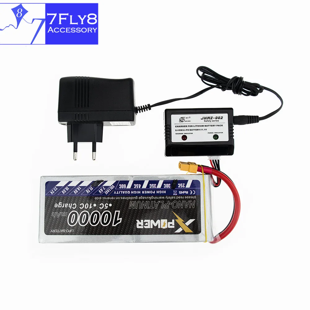 

Lipo battery 11.1v 10000mAh 30C max 40C Xpower batteries with charger XT60 EC5 T plug for RC Helicopter Quadcopter drone parts