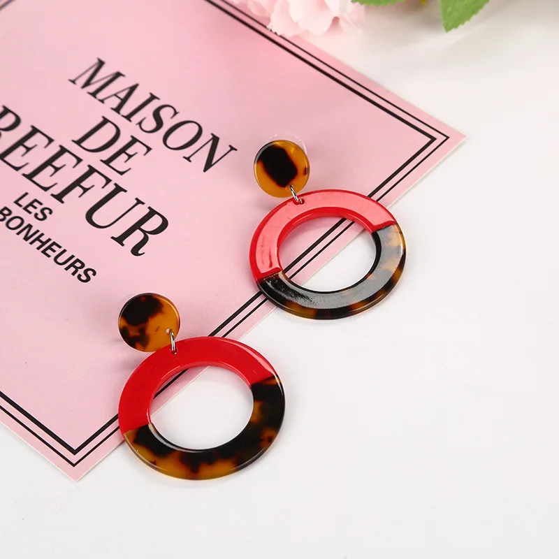 3-UJBOX-Red-Leopard-Acetate-Earrings-Women-Hollow-Round-Resin-Acetate-Wedding-Earrings-Japanese-Korean-Autumn-Drop