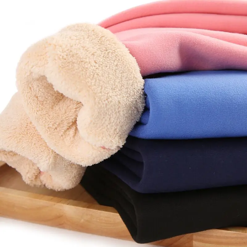

Winter Leggings Girls boys Winter Children Russia Pants Add wool Thicken Warm Long Trousers for Kids Baby Skinny Pencil Pants